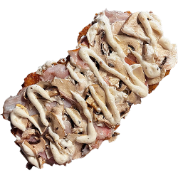 Драники с грибами и грудинкой